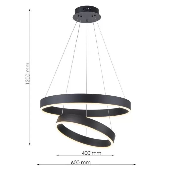 LP5232-2 Lustra STELLARE Lampardi Sand black - img 3