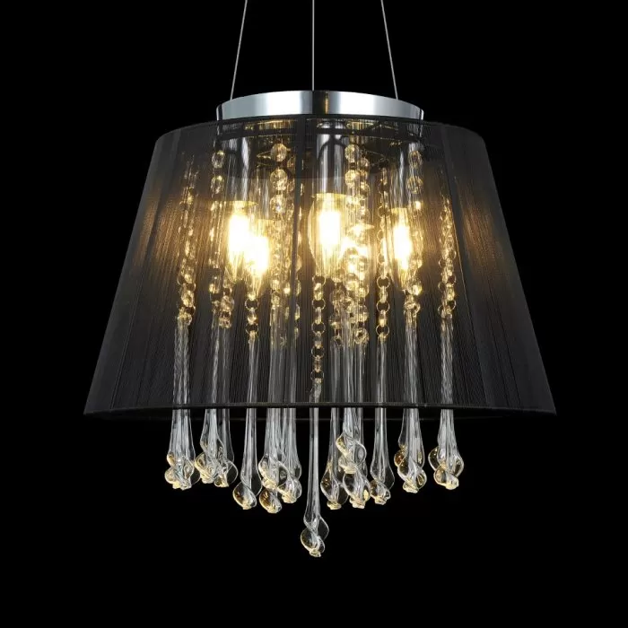 LP276-5 Lustra Cloud Black Lampardi 5x40w E14/ H40-100cm D42cm - img 3