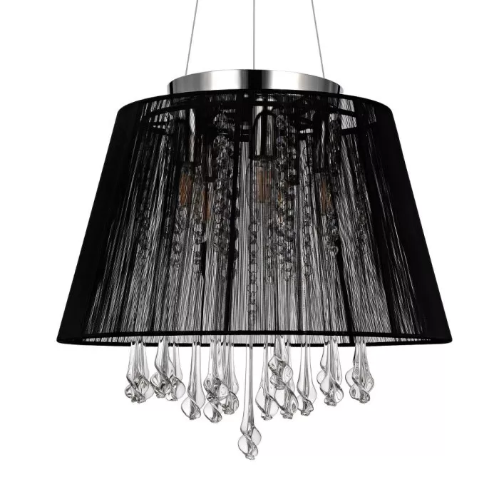 LP276-5 Lustra Cloud Black Lampardi 5x40w E14/ H40-100cm D42cm - img 2