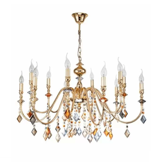 CLN235-6+6 Lustra Dona Cellini 12x40w E14/H70-120 D90cm - img 3