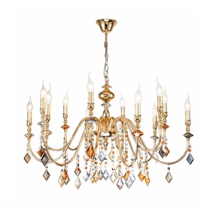 CLN235-6+6 Lustra Dona Cellini 12x40w E14/H70-120 D90cm - img 1