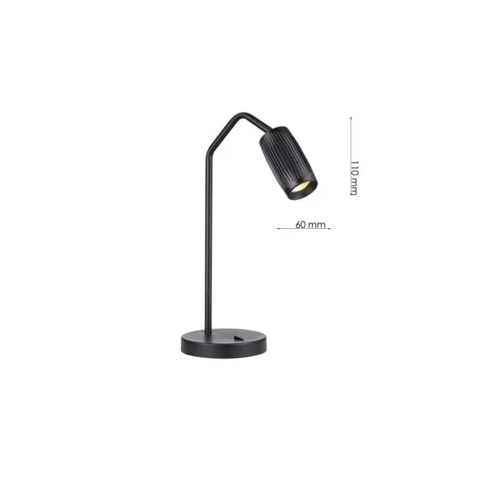 LP759-1T Veioza Riflet Lampardi D60*110mm/IP20 GU10 blackmatt - img 3