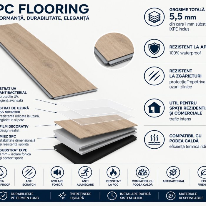 NG6018-04-HB Laminat SPC Herringbone 150*750*5.5 , 1 cut 16pcs=1.800m2 - img 4