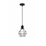 LP544-1P Suspensie Rette Black Lampardi 1x60w E27/ H27-110cm D15cm - img 1