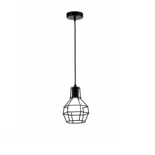 LP544-1P Suspensie Rette Black Lampardi 1x60w E27/ H27-110cm D15cm