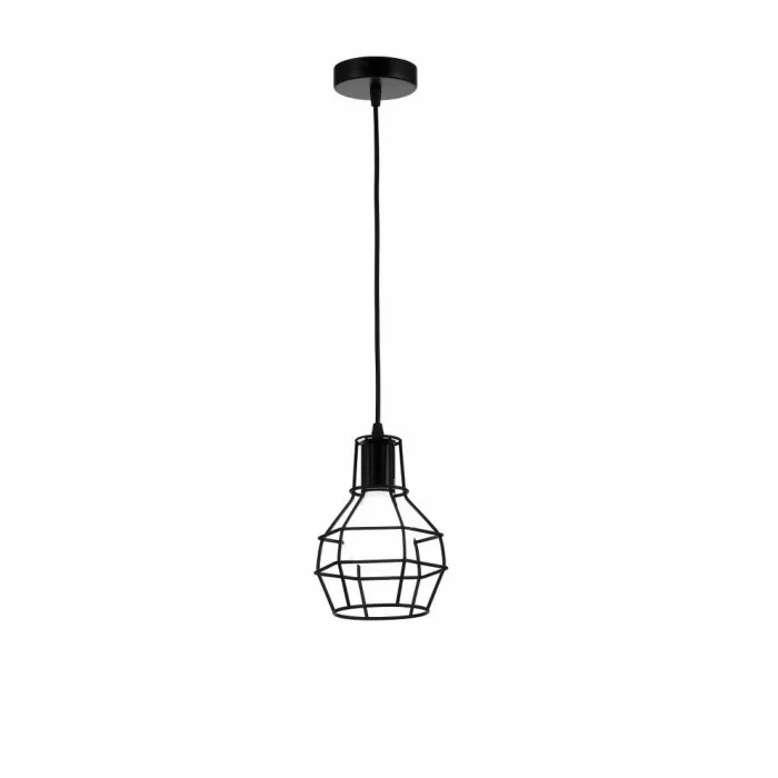 LP544-1P Suspensie Rette Black Lampardi 1x60w E27/ H27-110cm D15cm - img 1