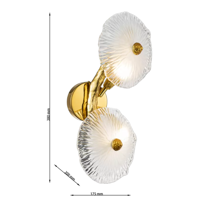 CLN1005-2W Aplica Grapedrop Cellini gold H360*W185*E160  - img 3