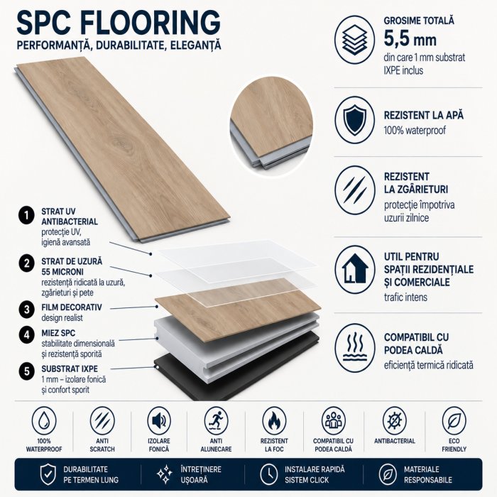 NG6018-04-PL Laminat SPC PLANK 228x1220-.278/1 cutx8 b. = 2.225 m2 / 1buc = 0,278m2 - img 4