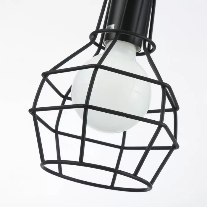 LP544-1P Suspensie Rette Black Lampardi 1x60w E27/ H27-110cm D15cm - img 3