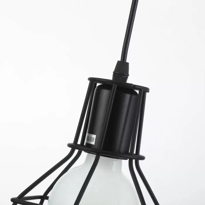 LP544-1P Suspensie Rette Black Lampardi 1x60w E27/ H27-110cm D15cm - img 4