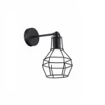 LP544-1W Aplica Rette Black Lampardi 1x60w E27/ H27-40cm D15cm - img 1