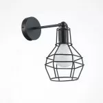 LP544-1W Aplica Rette Black Lampardi 1x60w E27/ H27-40cm D15cm - img 2