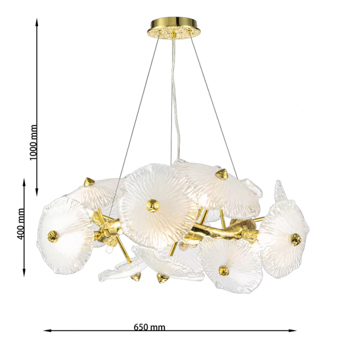 CLN1005-D65 Lustra Grapedrop Cellini gold - img 3