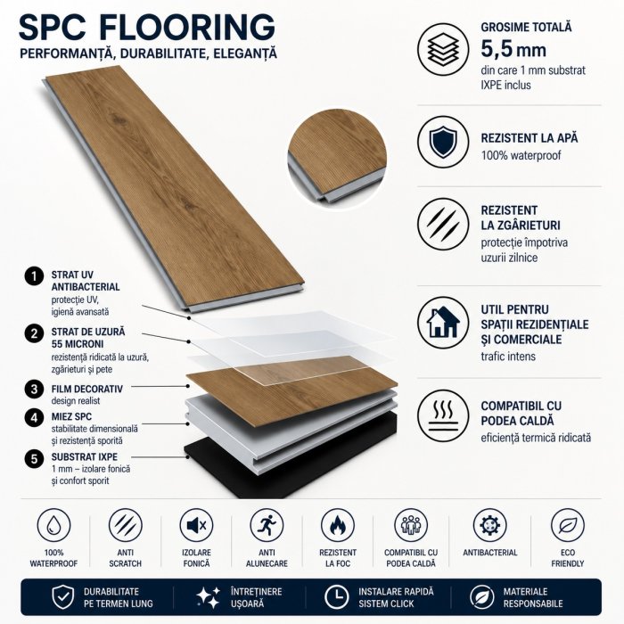 NG6019-04-PL Laminat SPC PLANK  228x1220-.278/1 cutx8 b. = 2.225 m2 / 1buc = 0,278m2 - img 4