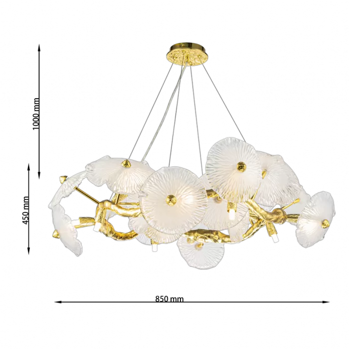 CLN1005-D85 Lustra Grapedrop Cellini gold - img 3