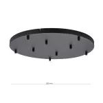 LP764-R9BK Baza rotunda 9 fire Thin Lampardi H4cm D50cm black - img 3