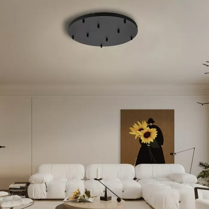 LP764-R9BK Baza rotunda 9 fire Thin Lampardi H4cm D50cm black - img 2