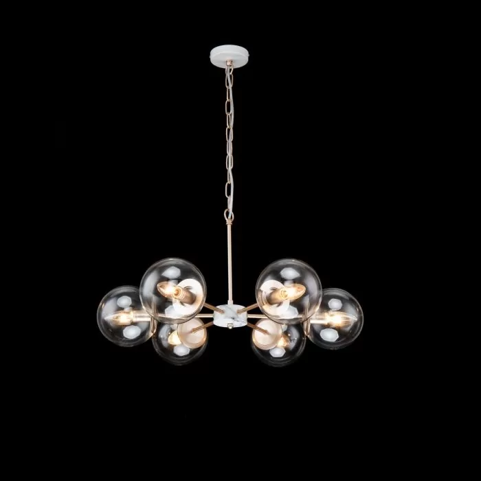 LP479-6 Lustra Marble Lampardi 6x40w E14/H50-120cm D65cm - img 2