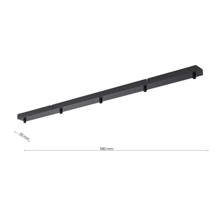 LP764-L5BK Baza in linie 5 fire Thin Lampardi 98.0x5.5cm - img 3