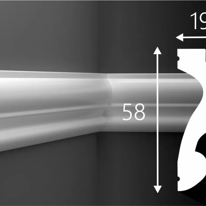 M024 Molding duropolimer 58*19*2000mm Cosca (15 buc - 1 cutie) - img 1