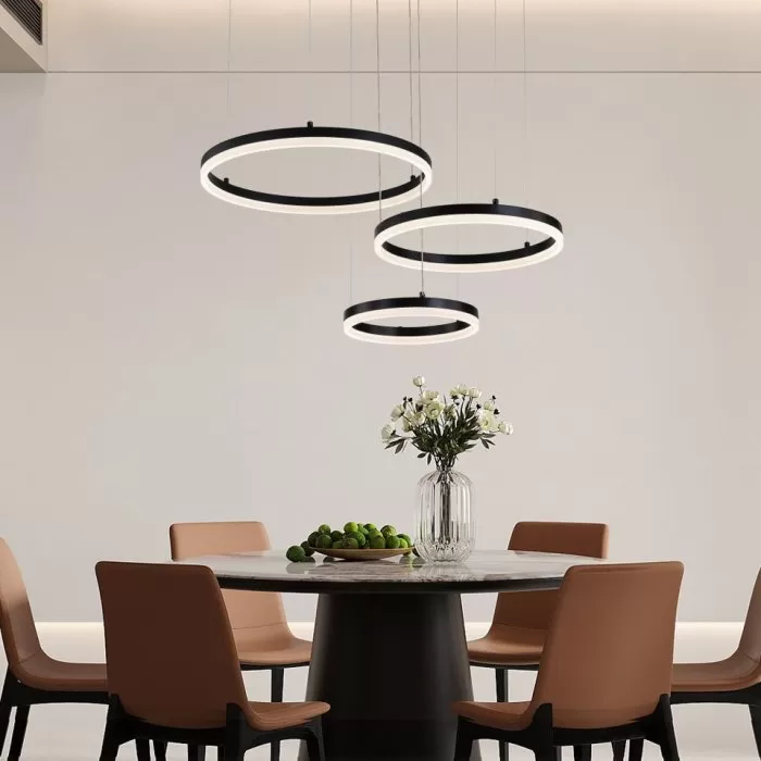 FL634-3 Lustra Circle Flitz BK+FR 3000K-6000K D815x500x1000  - img 2