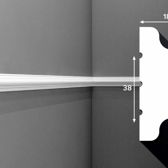 M009 (MX009) Molding duropolimer 38*18*2000mm Cosca (25 buc-1 cutie) - img 1