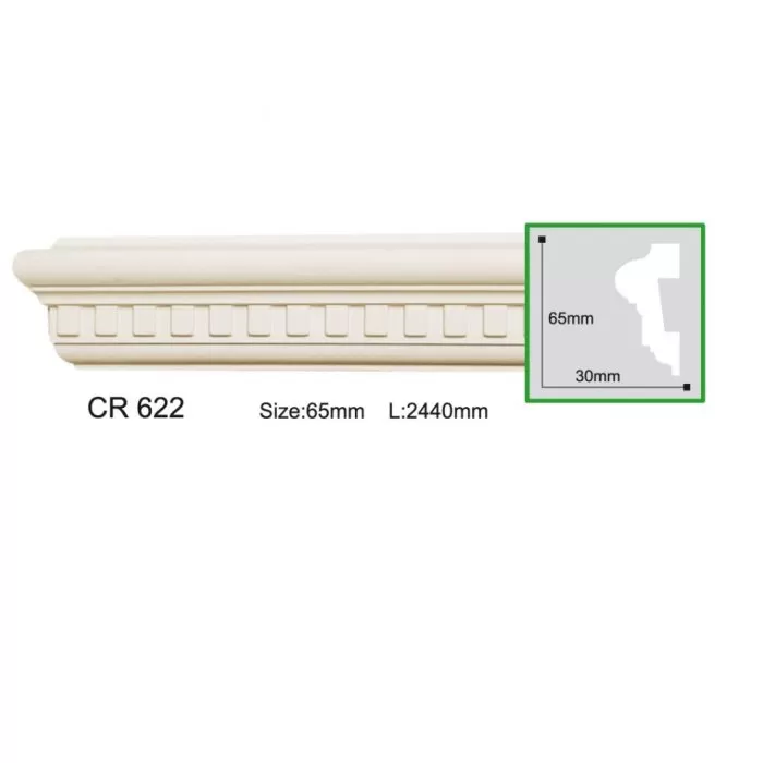 CR622-8 Molding ornament Gaudi Decor 65x30x2440 - img 1
