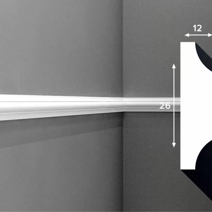 M001 (MX001) Molding duropolimer 26*12*2000mm Cosca (40 buc - 1 cutie) - img 1