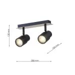 LP758-2WC Aplica Rivox Lampardi 280*100*130MM/GU10*2 - img 3
