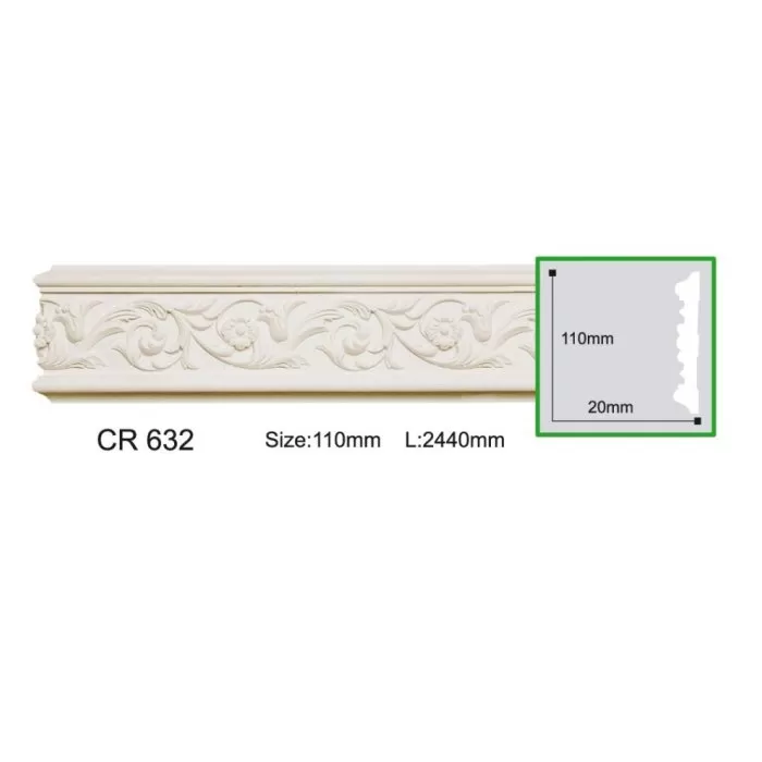 CR632-8(CR732) Molding ornament Gaudi Decor 110x20x2440 - img 1
