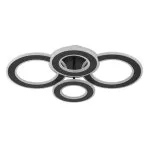 FL642-4C Lustra Disco BK Flitz  - img 1